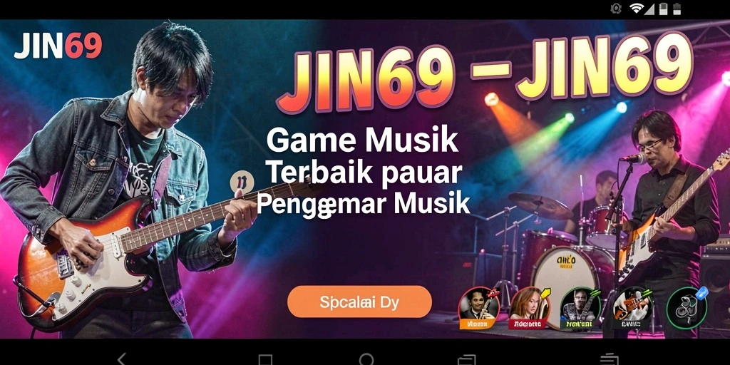 Tampilan gameplay JIN69 yang menampilkan interaksi musik yang seru.