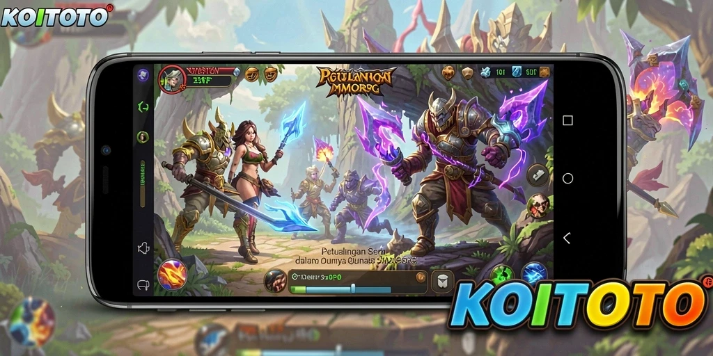 Gameplay menarik dari KOITOTO dalam dunia MMORPG yang luas.