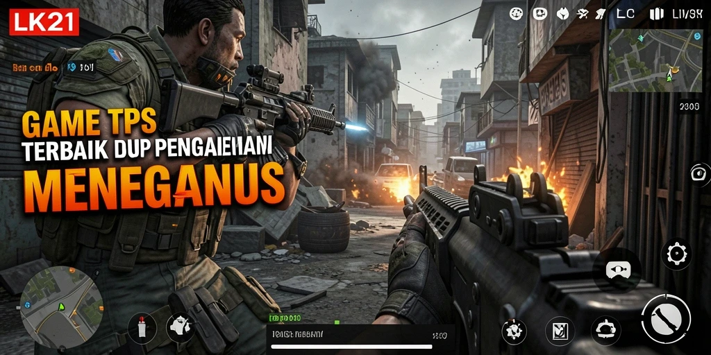 Tangkapan layar dari gameplay LK21 dengan aksi seru dalam TPS.