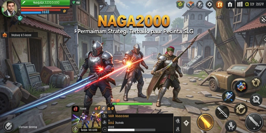 Screenshot gameplay NAGA2000 menunjukkan pertempuran strategis yang menegangkan.