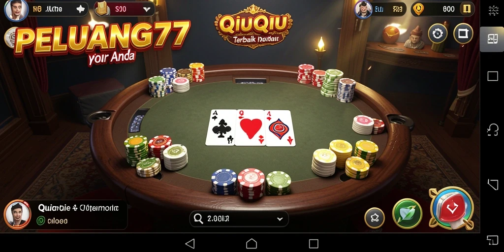 Tampilan gameplay QiuQiu yang seru di PELUANG77.
