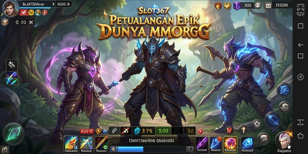 Gameplay SLOT367 yang menampilkan pertarungan epik dalam dunia MMORPG.